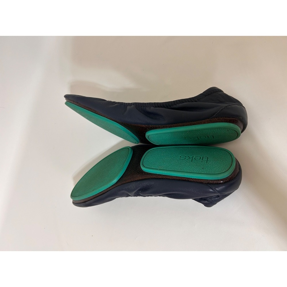 Tieks by Gavrieli Leather Ballet Flats California Navy Blue Shoes Womens Size 8 - Picture 7 of 13